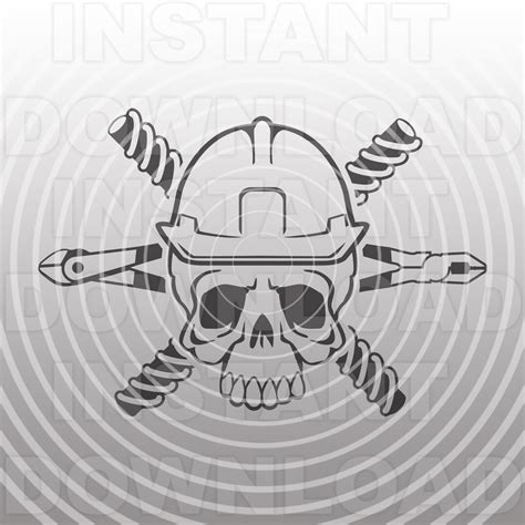 Ironworker Rodbuster Skull Svg Filerebar Worker Svgcutting Pliers Svg