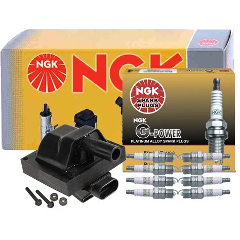 NGK HEI Ignition Coil 8 G Power Platinum Spark Plugs Kit For Chevy