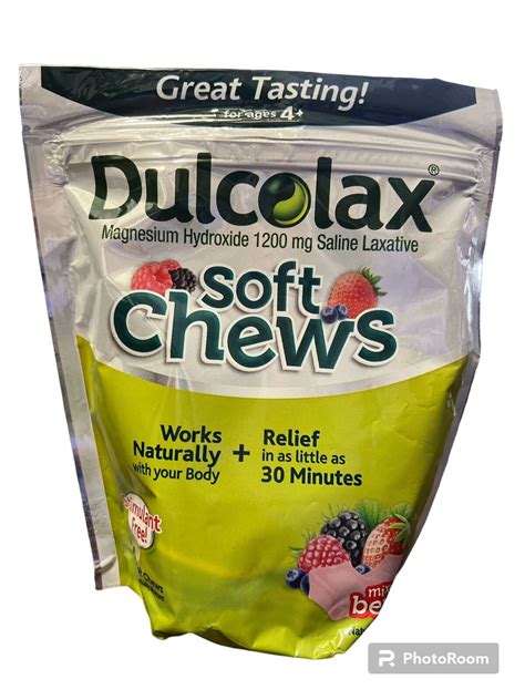 Dulcolax Soft Chews 60 Mixed Berry Soft Chews Exp 10 24 1 Bag Ebay