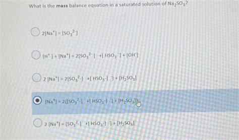 Solved What Is The Mass Balance Equation In A Saturated Chegg