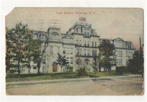 Postcard For Flushing High School Posted 1901 Ebay