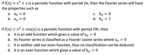 Solved If F X X³ X Is A Periodic Function With Period