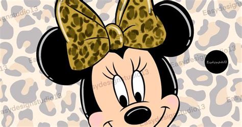 Disney Minnie Mouse Leopard Print Bow By Tang Pho Hoang