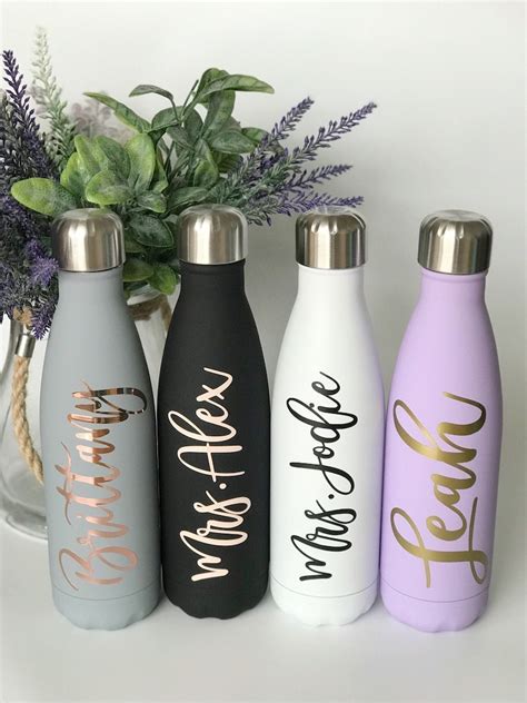 Personalised Stainless Steel Drink Bottle Ml Gifts For Etsy Australia