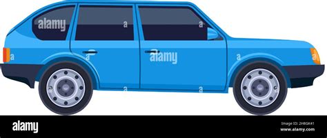 Blue Station Wagon Side View Car Icon Stock Vector Image And Art Alamy