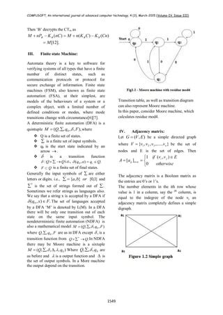 An ElGamal Encryption Scheme Of Adjacency Matrix And Finite Machines PDF