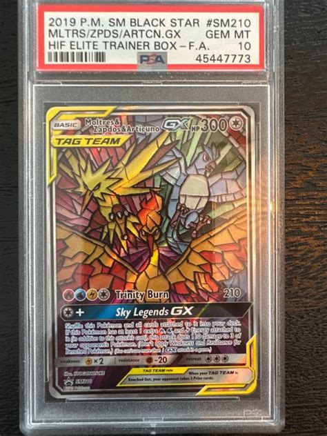 Pok Mon Graded Card Moltres Zapdos Articuno Hf Promo Psa