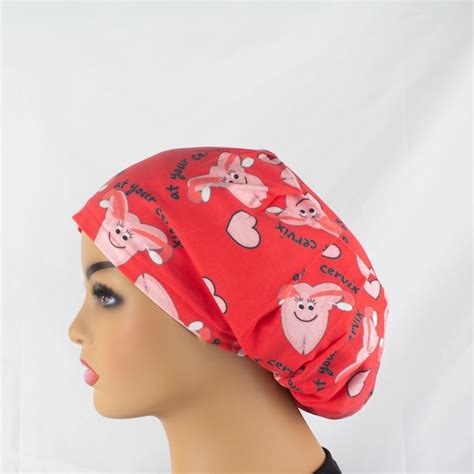 Uterus Scrub Cap At Your Cervix Scrub Hat Obgyn Scrub Cap Etsy