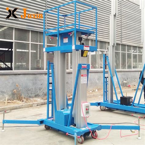 200kg Double Mast Aluminum Lift Table Portable Man Lift Aerial Work