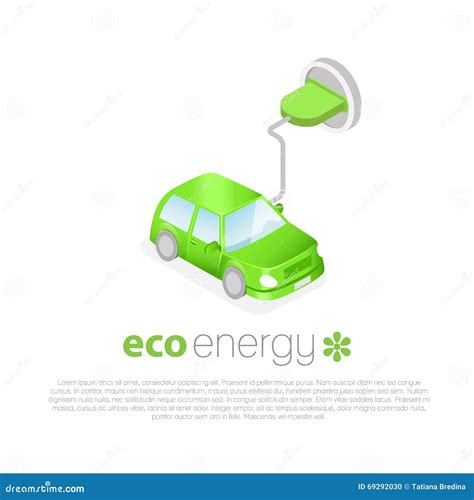 Het Elektrische Laden Van De Auto Het Conceptenpictogram Van De