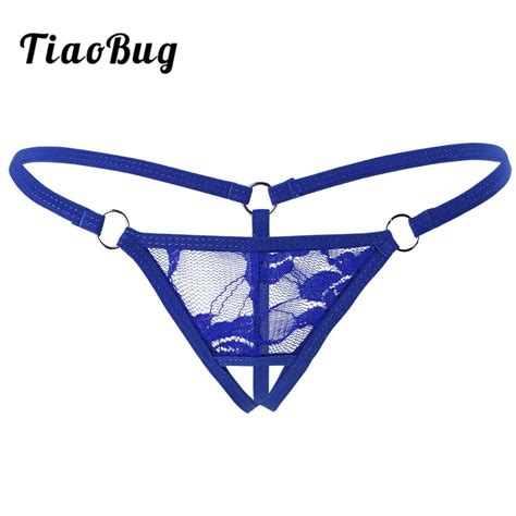 Tiaobug Sexy Women Lingerie Lace Crotchless G String Bikini Underwear