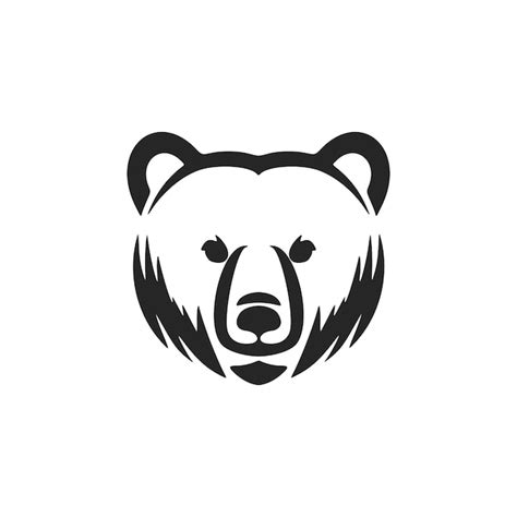 Premium Vector A Stylish Black And White Bear Logo In Vector Format