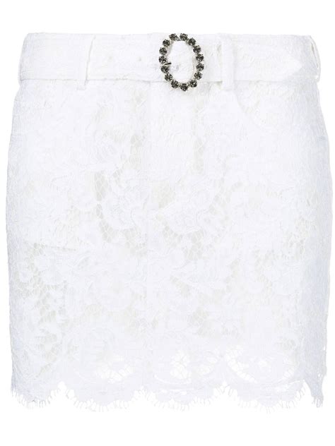 Alessandra Rich Lace Detail Miniskirt Smart Closet