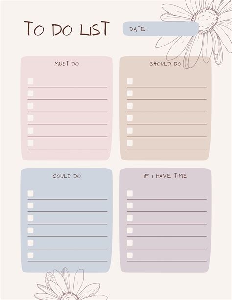 To Do List Printable Planner Page Template Bundle - Etsy