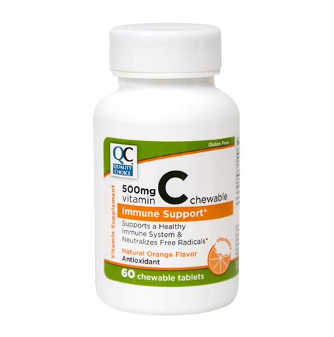 Qc Vitamin C 500mg Chewables 60ct Orange Phillips Pharmacy