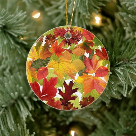 Autumn Fall Leaves Christmas Ornament Uk