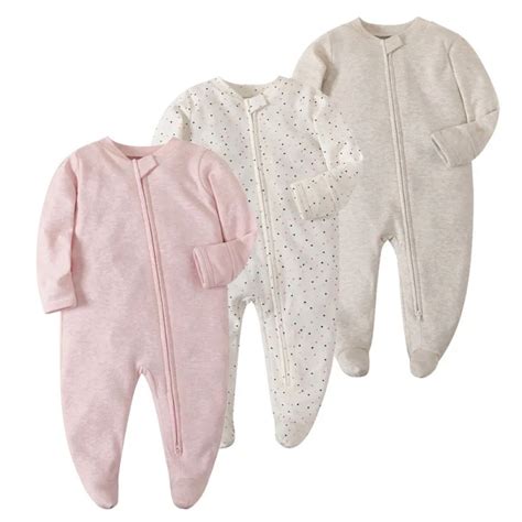 Pyjama Pieds Pour Nouveau N Barboteuse Manches Longues Pour Fille