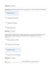 Exam Bu Docx Question Points Which Element Of The