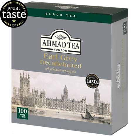 Officeday Black Tea Ahmad Alu Earl Grey Decaffeinated 100 Foil Teabags