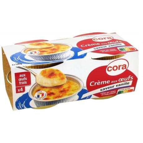 Cora Cr Me Aux Oeufs Saveur Vanille X G