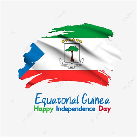 Día De La Independencia De Guinea Ecuatorial Con Efecto De Pincelada