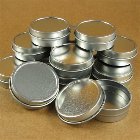 1 Oz Silver Round Metal Tins Set Of 24 By Florestanissupplies