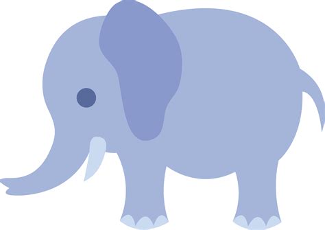 Little Blue Elephant - Free Clip Art