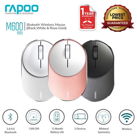 Rapoo M Mini Silent G Wireless Bluetooth Bluetooth M