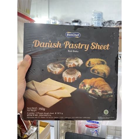 Jual BonChef Danish Pastry Sheet Roti Beku Isi 4 Lembar Shopee Indonesia