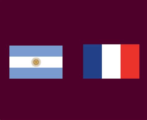 Argentina And France Flag Emblem football Symbol Design Latin America ...