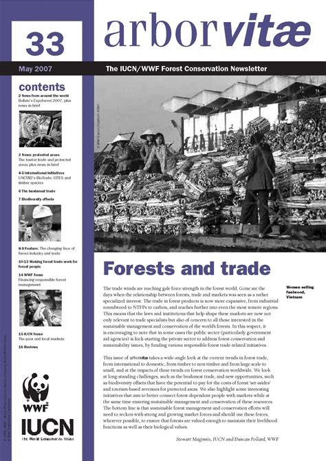 Arborvitae, the WWF/IUCN Forest Conservation Newsletter, issue 33 ...