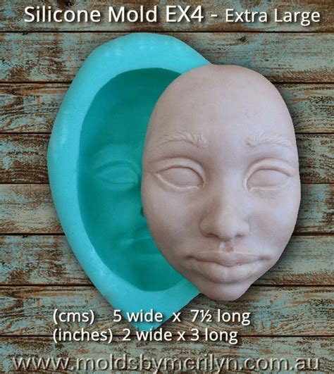 Extra Large African Face Silicone Mold Push Molds Polymer Clay