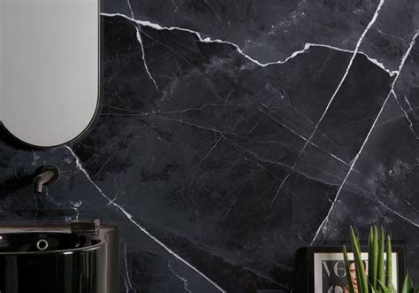 Calacatta Black B Lappato Lucido Porcelain Slab Marble Systems