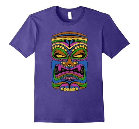 TIKI FACE T-SHIRT Island Tribal Mask Aloha Hawaiian Bar Cool