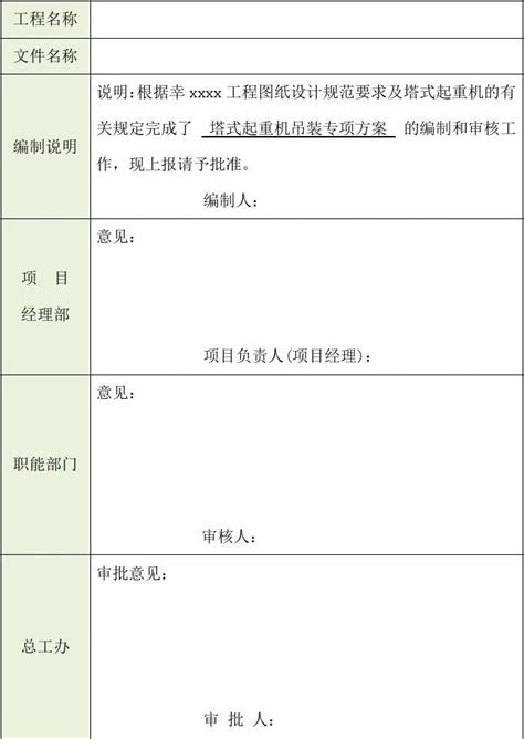 Xxx塔式起重机吊装专项安全方案word文档在线阅读与下载无忧文档