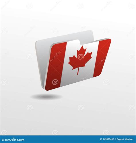 Folder With The Image Of The Flag Of CANADA Stock Illustration