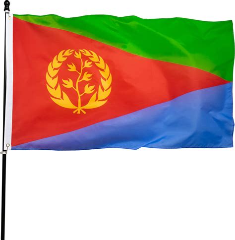 Amazon DANF Eritrea Flag 3x5 Ft Thick Polyester Fade Resistant