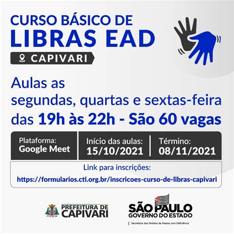 Vagas para curso básico de libras EAD é oferecido pela Secretaria dos