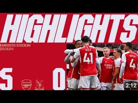 HIGHLIGHTS Arsenal vs Crystal Palace 5 0 Gabriel Magalhães 2