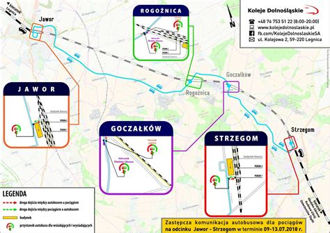 Koleje Dolno L Skie Zast Pcza Komunikacja Autobusowa Na Odcinku