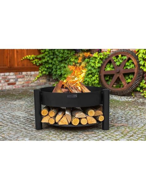 Grille Barbecue Sur Tr Pied Brasero Avec Range Bois Solafa En Acier