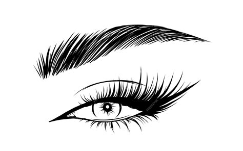 Premium Vector Vector Beautiful Female Eyes With Long Black Eyelashes And Brows Close Up