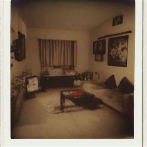 Polaroid Photo Of Hantu In Living Room Interior Stable Diffusion