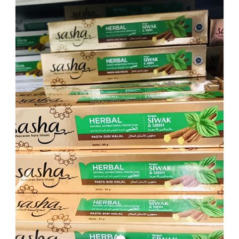 Jual Sasha Pasta Gigi Herbal Natural Antibacterial SASHA TOOTHPASTE