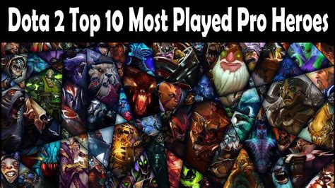 Dota 2 Top 10 Most Played Pro Heroes Patch 6 85 YouTube