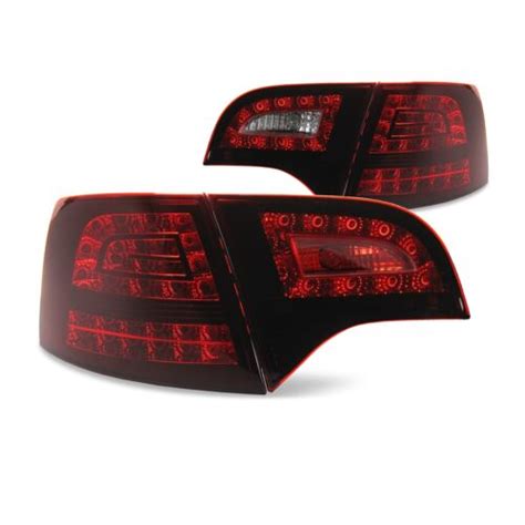 For Audi A4 8E B7 Avant Original Jom Full LED Rear Lights Dark Red