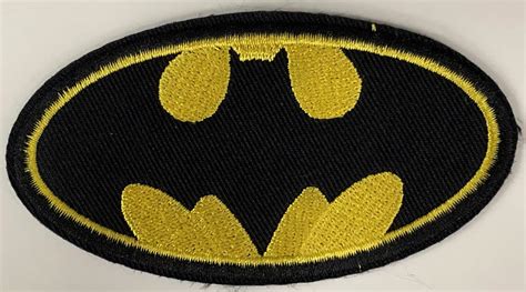 Batman Yellow Bat Logo Small Iron On Patch Eventeny