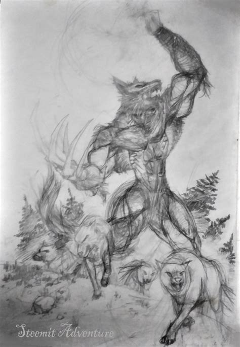 Pencil Drawings Of Werewolves