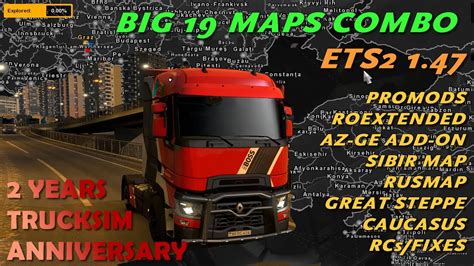 Big Map Combo Ets Maps With Promods Roex Great Steppe