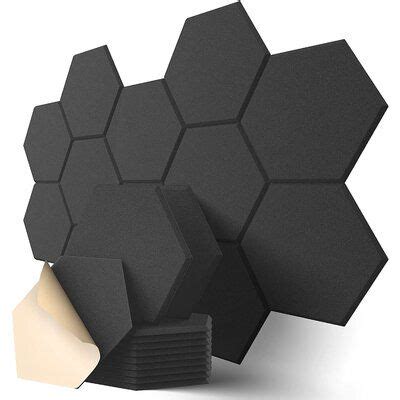 HOU 12 Pack Self Adhesive Acoustic Panels Sound Proof Foam Panels W